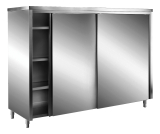 Saro Rvs Opbergkasten Met Schuifdeuren Aisi 430, Plat Dak, 2000x600